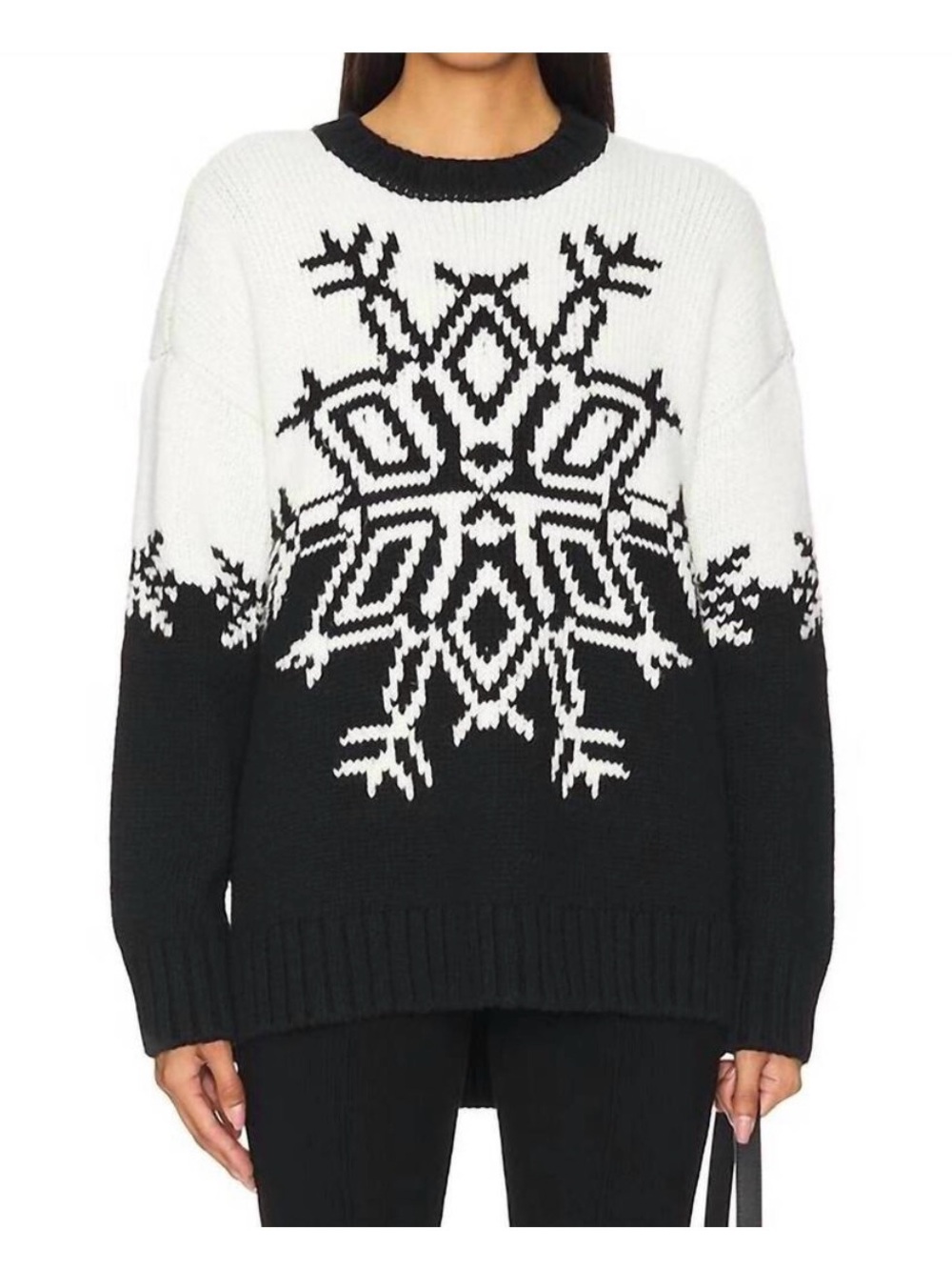 SHOW ME YOUR MUMU stowe crewneck sweater in snowflake knit